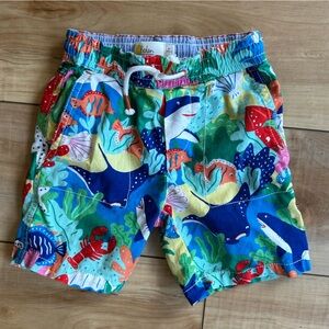 Boden Colorful Sea Life Print Shorts